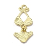 Golden Tone Alloy Enamel Pendants ENAM-O052-01G-02-2