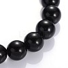 Buddha Head Gemstone Beaded Stretch Bracelets X-BJEW-JB01864-06-3