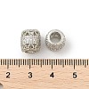 Brass Micro Pave Cubic Zirconia European Beads KK-P297-05P-01-2
