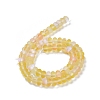 Frosted Transparent Glass Beads Strands FGLA-M002-01G-4