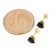 Heart Glass Ear Fake Plugs EJEW-H105-25G-E-6