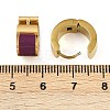 304 Stainless Steel Enamel Hoop Earrings EJEW-K268-20G-03-5