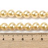 Electroplated Shell Pearl Beads Strands BSHE-G041-8mm-01-4