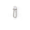 Brass Micro Pave Clear Cubic Zirconia Cabochons MRMJ-T015-43P-04-1