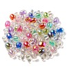 UV Plating Rainbow Iridescent Acrylic Beads PACR-E001-05-3