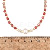 Gradient Color Gemstone & Natural Cultured Freshwater Pearl Beaded Necklaces NJEW-JN06316-02-3