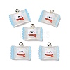 Christmas Theme Transparent Resin Pendants RESI-E022-01P-03-1