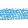 Opaque Solid Color Electroplate Glass Beads Strands GLAA-F029-P4mm-A12-1