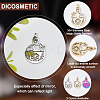 18Pcs 3 Colors 304 Stainless Steel Pendant STAS-DC0012-34-3