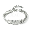 304 Stainless Steel with Cubic Zirconia Bracelet NJEW-Q322-06P-2