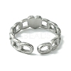 304 Stainless Steel Open Cuff Ring RJEW-L110-026P-3