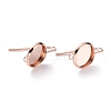304 Stainless Steel Earring Settings STAS-O141-02RG-2