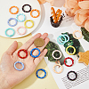20Pcs 10 Colors Zinc Alloy Spring Gate Rings FIND-HY0002-97-3