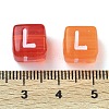 Spray Painted Transparent Acrylic Beads MACR-K365-07L-3