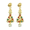 Alloy Rhinestone Stud Earrings EJEW-JE06005-1