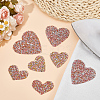 CRASPIRE 4 Styles Heart Hotfix Rhinestone Appliques PATC-CP0001-02A-4