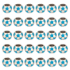 30Pcs Large Hole FootBall/Soccer Ball Alloy Enamel European Beads MPDL-ME0001-06A-1