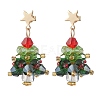 Glass Dangle Earrings EJEW-JE05961-1