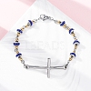 201 Stainless Steel Link Chain Bracelets BJEW-A032-01GP-02-1