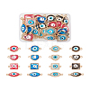 32Pcs 16 Styles Evil Eye Zinc Alloy Epoxy Resin Connector Charms ENAM-TA0001-33-21