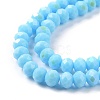 Electroplate Opaque Solid Color Glass Beads Strands X1-EGLA-A034-P4mm-L11-3
