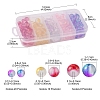 190Pcs 15 Style Frosted Spray Painted Glass Beads Strands GLAA-FS0001-27-5