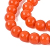 Opaque Solid Color Glass Beads Strands GLAA-T032-P6mm-18-4