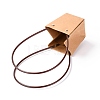 Trapezoid Kraft Paper Gift Bags with Plastic Haddles CARB-P007-A01-A-4