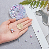 Rainbow ABS Plastic Imitation Pearl Beads OACR-CJ0001-01-5