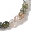 6mm Round Natural Tree Agate Braided Bead Bracelets BJEW-C067-01A-01-3