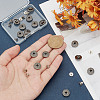 15Pcs 1-Hole Alloy & Plastic Beads Buttons BUTT-HY0001-11B-3