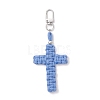 Cross Cotton Threads Pendants Decorations HJEW-TA00398-02-2