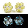 Acrylic Handmade Luminous Polymer Clay Rhinestone Beads CLAY-H003-07-2