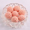 Handmade Woolen Macrame Wooden Pom Pom Ball Beads MAKN-PW0001-048L-1