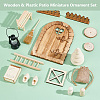 Wooden & Plastic Christmas Patio Miniature Ornament Set DIY-WH0021-62-4