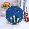 Flower & Constellation Pattern 3D Bead Embroidery Starter Kits DIY-P077-084-1