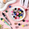 40Pcs 10 Style Round Resin Rhinestone Graduated Beads RESI-SC0003-01-4