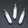Opaque Glass Pointed Pendants G-G795-01P-25-1