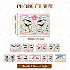 9 Sheets 9 Style Creative Fluorescent Face Tattoo Paper Stickers STIC-TA0002-01-4