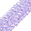 Electroplate Glass Beads Strands X-EGLA-A044-T8mm-B17-1
