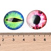 Half Round/Dome Dragon Eye Printed Glass Cabochons X-GGLA-A002-20mm-AB-3