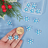 20Pcs Glass Seed Beaded Snowflake Pendants FIND-SC0020-41-7