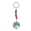 Gemstone and Natural Green Aventurine Chakra Keychain KEYC-P037-A05-2