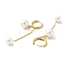 Acrlic Pearl with Long Tassel Dangle Hoop Earrings EJEW-P203-04G-2