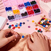 450Pcs 15 Styles Resin Buttons RESI-TA0004-13-7