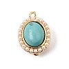 Brass & Synthetic Turquoise Box Clasps GG-CBAFA4F-01G-1