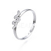 Snake Iron Open Cuff Ring for Women RJEW-T009-19P-3