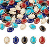 BEADTHOVEN 100Pcs 5 Colors Plating Retro Acrylic Beads PACR-BT0001-01-9