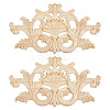 Rubber Wood Carved Onlay Applique AJEW-WH0248-467-1