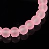 Stretchy Frosted Glass Beads Kids Bracelets for Children's Day BJEW-JB01768-06-2